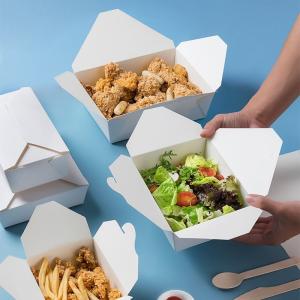 Quality White Cardboard Customized Gift Box Paper Fast Food Packaging Box For Restaurant Snacks wholesale