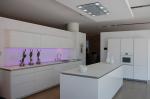 DTC 200cm Modern Stained Kitchen Cabinets With Painted Island Breakfast Bar