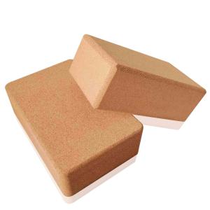 Quality Fitness Natural Cork Yoga Block Bricks Sweat Absorbing Yoga Accessories wholesale