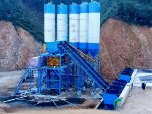 Quality 145 KW Twin Concrete Mixing Station High Stability For Construction Low Noise wholesale