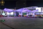 Mall Atriums Tensile Membrane Canopy Waterproof Tensile Membrane Fabric