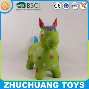 Quality printed large plastic inflate jumping horse wholesale