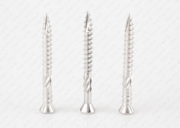 Ribbing Decorative Stainless Steel Screws , Chipboard Collated 316 Stainless