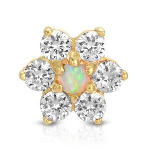 Quality Flower Shape Ear Piercing Jewellery 316 Stainless steel Ear Cartilage Earrings 8mm wholesale