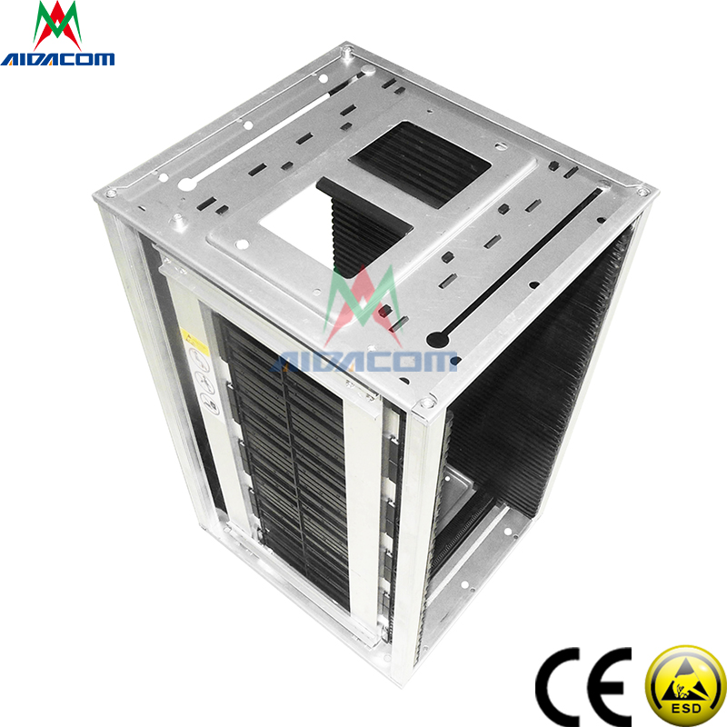 Traceless 10e6 Ohm Metal Plastic ESD Magazine Rack