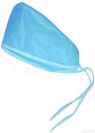Blue SMS Disposable Surgical Caps Anti Virus Doctor / Nurse Use Ties At Back