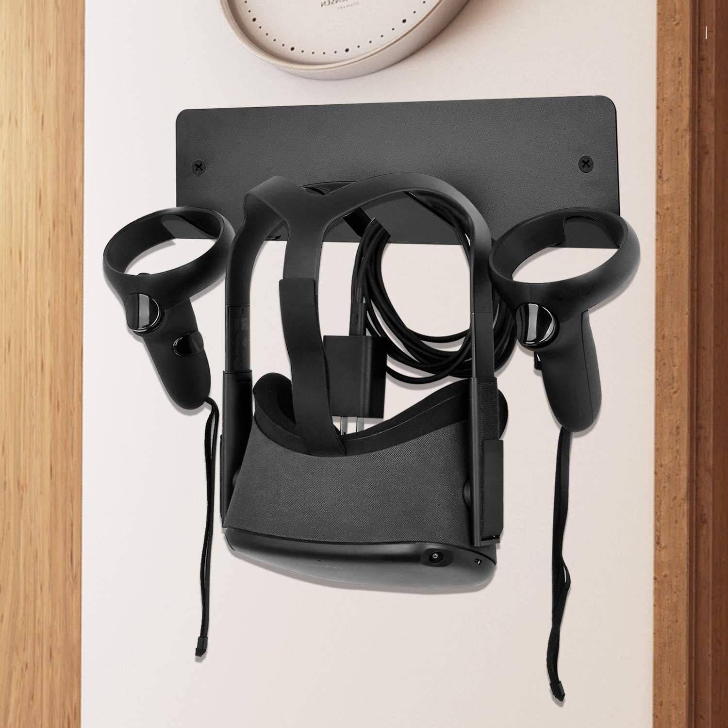 ISO9001 Rohs CE Aluminum Alloy Metal VR Headset and Controllers Wall Mount Storage Stand Hook Bracket in Black