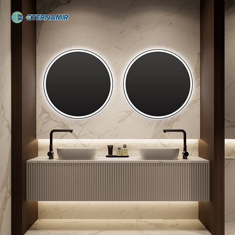 Hotel Bathroom Accessories Round Wall Barber Station Fogless Shower Mirror Design
