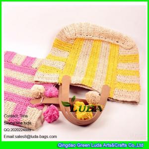 Quality colorful summer raffia crochet handbags wholesale