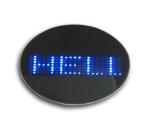Flashing LED name badge display panel red and blue