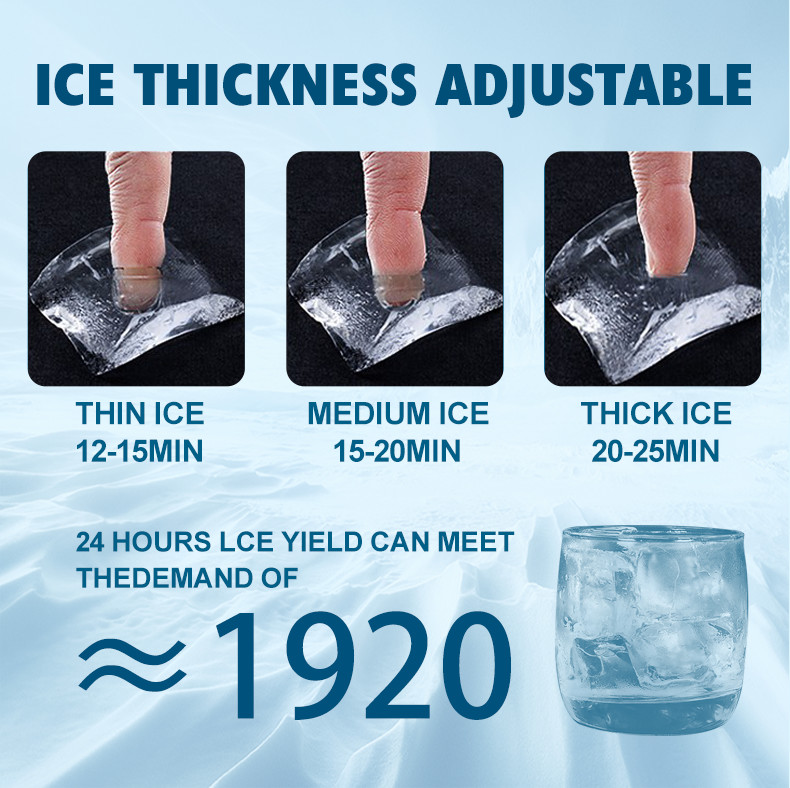 200kg Crescent Ice Machine Drinking Bar Coffee Ice Maker Air Cooling