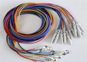 China Colorful Eeg Electrode Cap With Colorful Eeg Lead Wires 10pcs / Set on sale