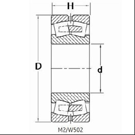 Heavy Duty 452340 M2/W502 Spherical Roller Bearing 200*420*138 mm Low Friction And Long Life