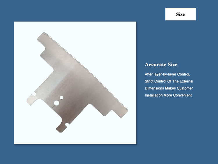 Serrated Saw Vertical Packaging Machine Blades M2 High Speed Steel 58-62HRC
