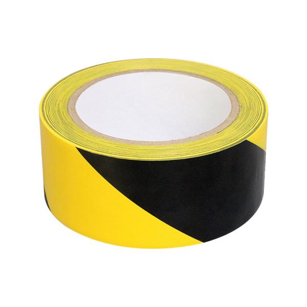 Yellow Black PVC Film Caution Tape High Visibility For Marking Walkways Safety