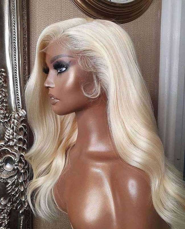 Unprocessed Human Hair 613 Wig Human Hair Russian Blonde Color Wigs