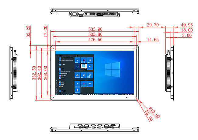 21.5-Inch Integrated Windows Display for Smart City Applications and Industrial Equipment