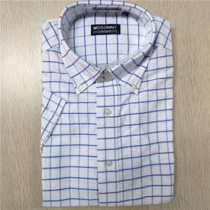 Quality Short Sleeve Stylish Casual Shirts Checks Style 100% Cotton Fabric Normal Thickness wholesale