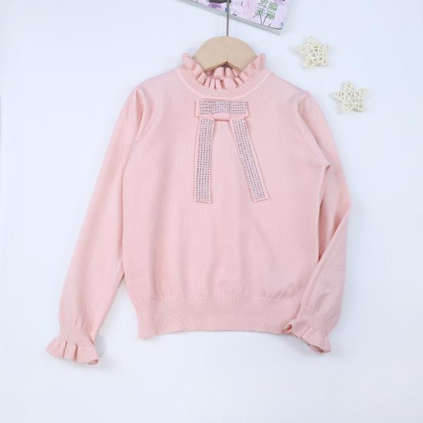 Baby Clothes Kids' Winter Girls Sweater Pullover Rhinestone Bowknot Cute Baby