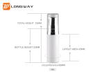 5ml Plastic PP Airless Lotion Bottle Silvering Color For Cosmetic Packaging
