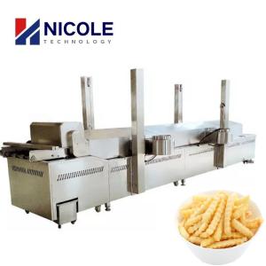 Quality Customized Continuous SUS 304 Pellet Frying Line Electric Commercial Potato Chip Fryer wholesale
