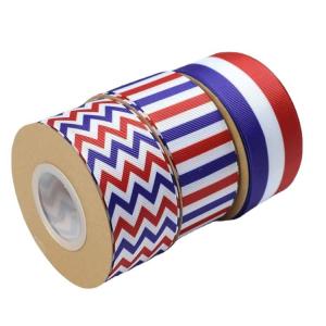 Quality Ink Printed Polyester Grosgrain Ribbon By The Yard Customized Logo wholesale