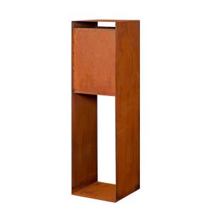 Quality Weathering Steel Corten Steel Metal Parcel Drop Box Vertical Decorative wholesale
