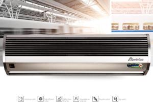 Quality Remote Controlling Aluminum Silver Compact Air Curtains For Door 9-11m/s wholesale