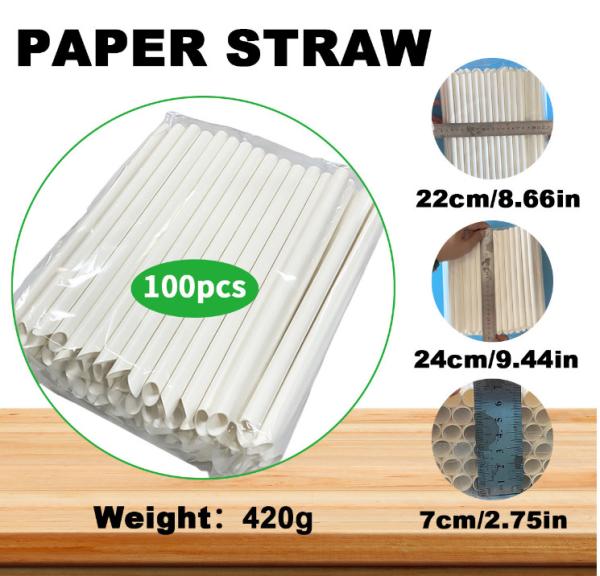 Sugarcane Bagasse Disposable Drinking Straw 20cm Length Compostable and