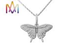 27g Fadeless Butterfly Pendant Cubic Zirconia Necklace