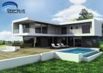 Cold Formed Steel Structural Light Steel Frame Prefabricated Villa Modern Design