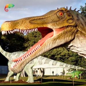 Quality Playground Infrared sensor Life Size Animatronic Dinosaurs Realistic Spinosaurus 12m wholesale