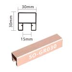 Black/Grey/Gold/Rose Gold/Silver Spraying Aluminum U Profile Handrail for