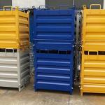 Customizable Waste Collection Bin Convenient Drop Bottom Chips And Metal