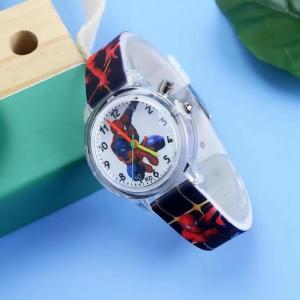 Quality Kids Marvel Wristwatch 20cm 3BAR SpiderMan Comic Colorful Wrist Watch wholesale