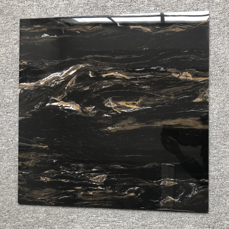 Glazed Black Highlighter Tiles for Kitchen and Bathroom Walls 300x300 Porcelain Z Black