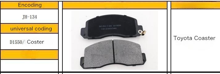Shockproof Toyota Coaster Bus Brake Pads Friction Pads D1550
