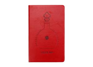 Quality Rectangle Custom Journal Printing And Binding PU Leather Cover Red Embossed Logo wholesale