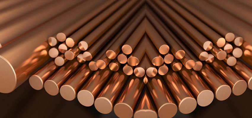 Electronic Industry 99.995% Copper Round Bar Grind Surface