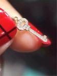 diamonds key necklace 18kt gold with yellow gold or white gold or pink gold