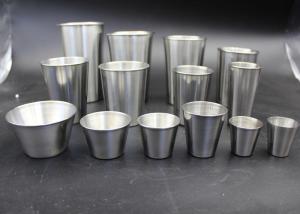 Quality Straight Mouth 30-500ml Stainless Steel Beer Cup Rolled Edge Liquor Cups wholesale