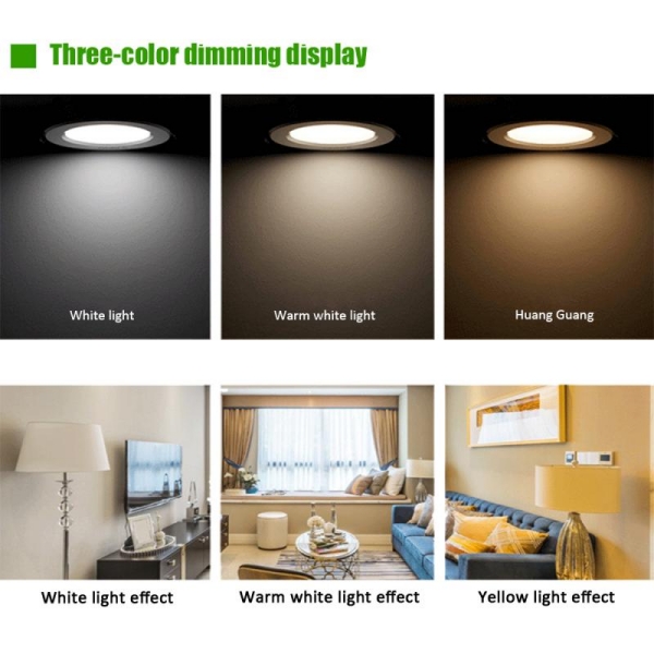 Slim Recessed Dimmable LED Downlight High CRI No Flicker Aluminum body