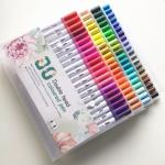 12/24/36/48/60/80/100 Colors Fineliners Water Color Art Markers Pen Dual Tip