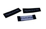 High Definition Satin Face end fold Clothing Woven Labels Laser Cut