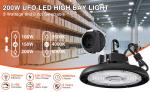 120W 150W 200W 240 Watt UFO High Bay Light Fixture 0-10V Dimming