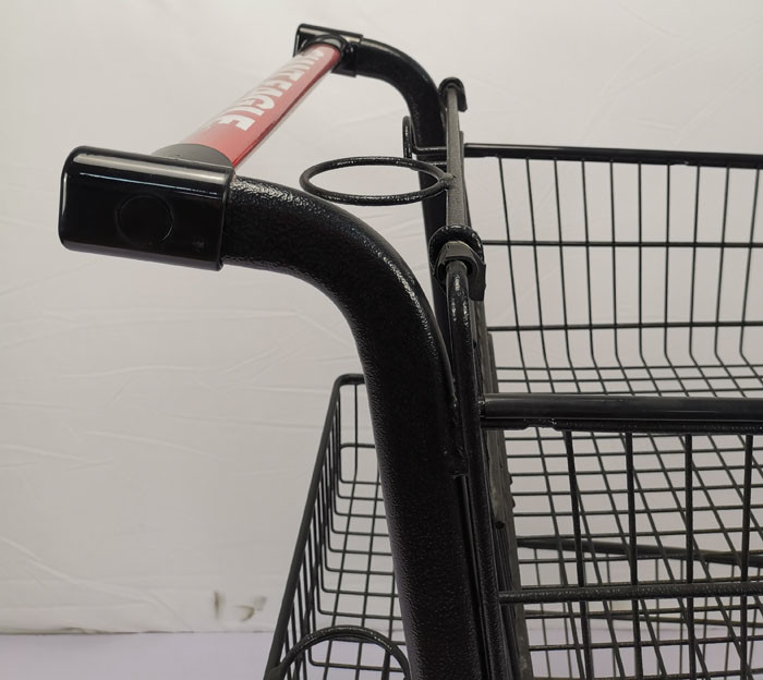 Three Basket 80L Shopping Basket Trolley Carbon Steel Q195 Metal Shopping Cart