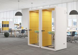 Quality Laminated Glass Office Phone Booths Acoustic Sound Isolation Pod easy assemble wholesale