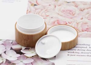 Quality Cosmetic Packaging Bamboo Cream Jars Refillable Leak Proof wholesale