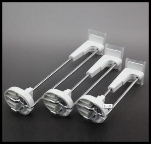 Quality COMER anti-theft devices Metal chrome slatwall display hooks in Supermarket wholesale