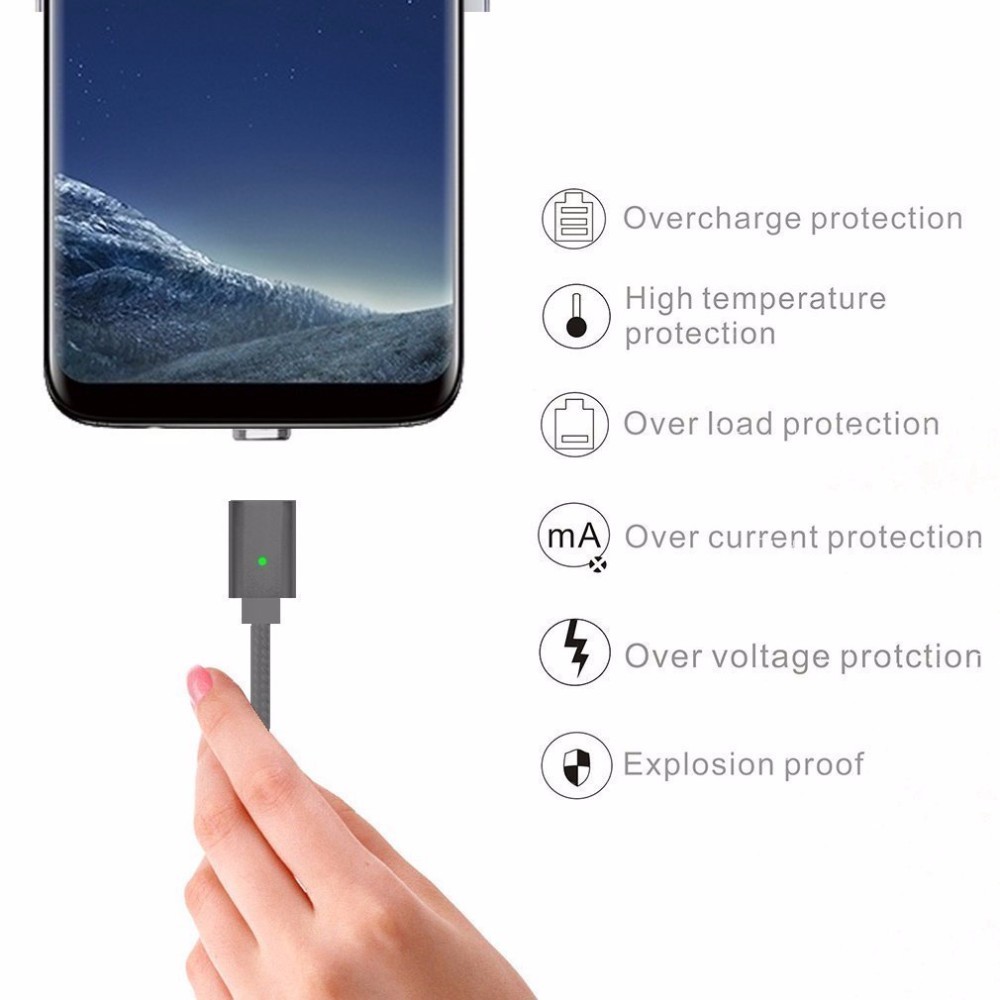 3 in 1 Magnetic Micro USB Data Cable , For iPhone Charger Cable